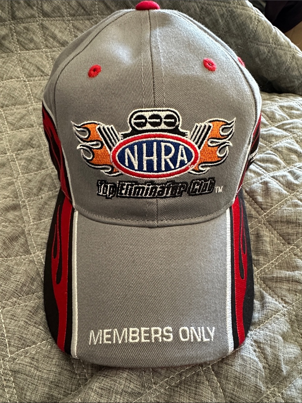 NHRA Gray & Red Members Only Racing Cap